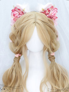Harajuku Fashion Lolita Wig Light Brown Long Heat-resistant Fiber Lolita Accessories