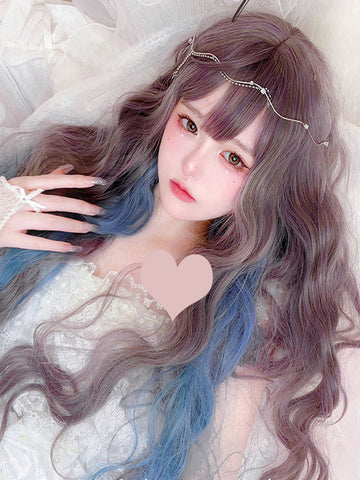 Harajuku Fashion Lolita Wig Long Heat-resistant Fiber Taupe Lolita Accessories