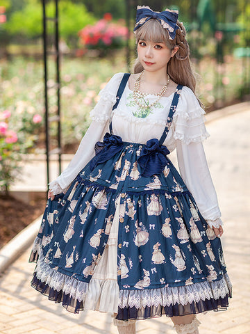 Infanta Lolita SK Light Apricot Bows Lolita Skirts