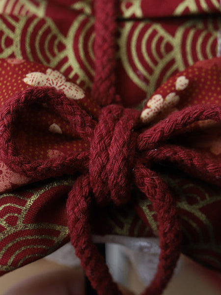 Kimono Lolita Accessories Burgundy Fringe Bows Polyester Headwear Miscellaneous