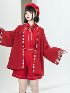 Kimono Lolita Bloomers Straight Red Lolita Shorts