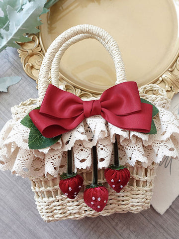 Lolita Handbag Polyester Lace Bows Accessory Lolita Accessories