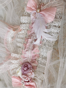 Lolita Wedding Dress Lolita Accessories Light Sky Blue Lace Flowers Lace Headwear Miscellaneous