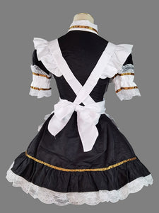 Maid Lolita Dresses Lace Ruffles Short Sleeves Lolita Dress