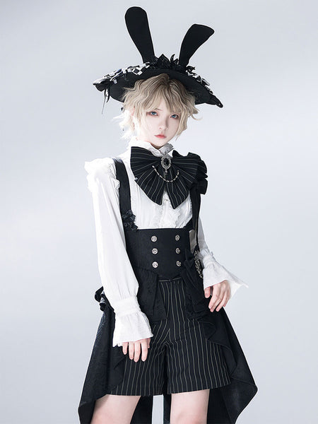 Pre-sell Gothic Lolita Accessories Black Chains Stripes Bowknot Polyester Miscellaneous