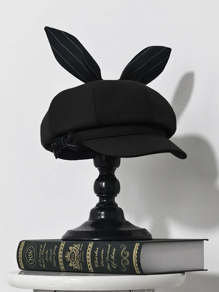 Pre-sell Gothic Lolita Hat Bows Accessory Plaid Black Lolita Accessories