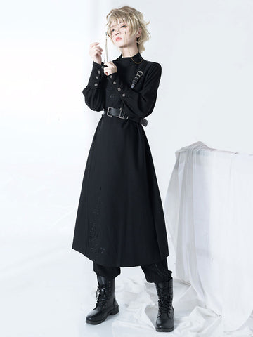 Pre-sell Steampunk Lolita Coats Black Coat Overcoat Polyester Winter Lolita Outwears