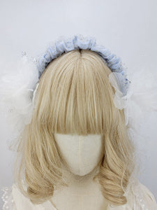 ROCOCO Style Lolita Accessories Blue Gray Flowers Sequins Headwear Miscellaneous