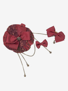 ROCOCO Style Lolita Accessories Coffee Brown Chains Bow Headwear Miscellaneous