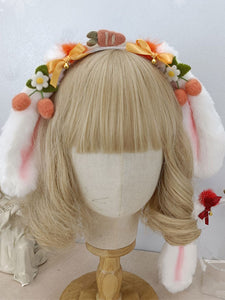 ROCOCO Style Lolita Accessories Red Flowers Headwear Polyester Fiber Miscellaneous