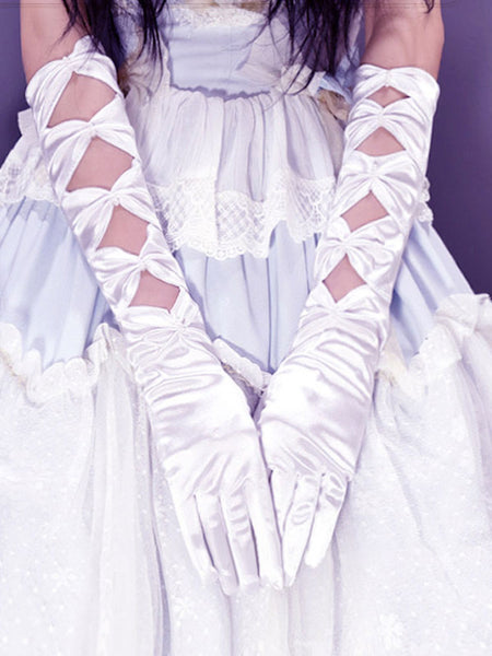 ROCOCO Style Lolita Accessories White Bows Polyester Accessory Miscellaneous