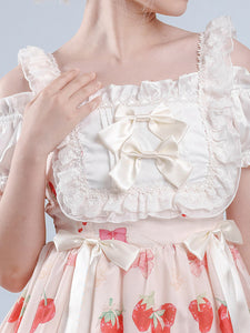 ROCOCO Style Lolita Blouses Lolita Top Ruffles Short Sleeves Blouse White Lolita Shirt