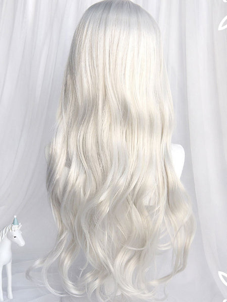 ROCOCO Style Lolita Wig Long Heat-resistant Fiber Gray Lolita Accessories