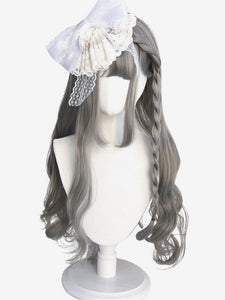 ROCOCO Style Lolita Wig Long Heat-resistant Fiber Gray Lolita Accessories