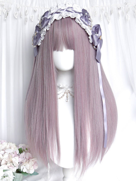 ROCOCO Style Lolita Wig Long Heat-resistant Fiber Lavender Lolita Accessories