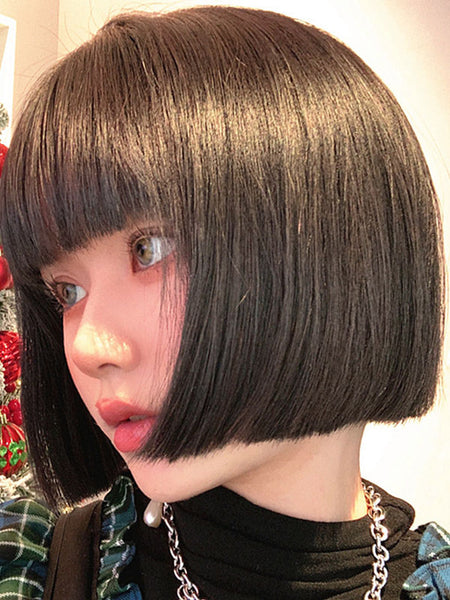 ROCOCO Style Lolita Wig Short Heat-resistant Fiber Gray Lolita Accessories