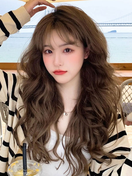 ROCOCO Style Lolita Wigs Light Brown Long Heat-resistant Fiber Lolita Accessories
