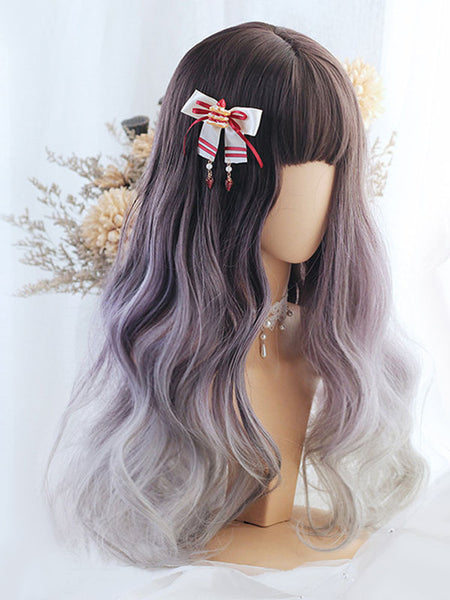 ROCOCO Style Lolita Wigs Long Heat-resistant Fiber Grape Lolita Accessories
