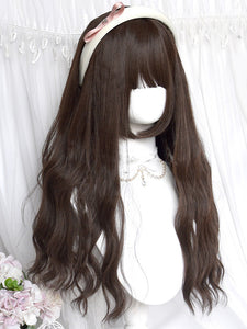 ROCOCO Style Lolita Wigs Long Heat-resistant Fiber Light Brown Lolita Accessories
