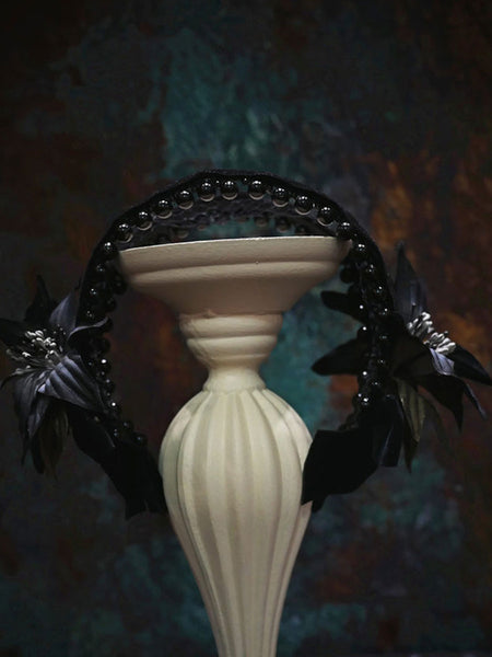 Steampunk Lolita Accessories Black Bows Headwear Polyester Miscellaneous