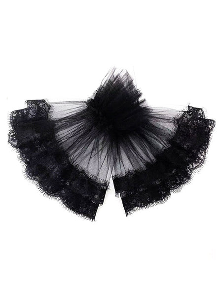 Steampunk Lolita Accessories Black Lace Polyester Fiber Accessory Lace Miscellaneous