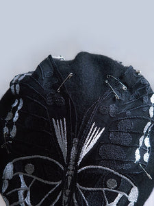 Steampunk Lolita Hat Black Accessory Butterfly Pattern Polyester Lolita Accessories