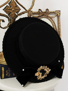 Steampunk Lolita Hat Burgundy Bows Accessory Lolita Accessories