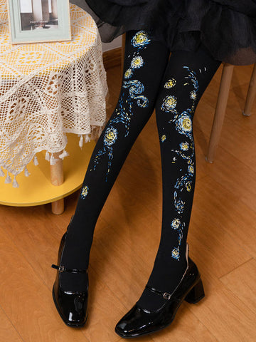 Steampunk Lolita Socks Black Accessory Polyester Lolita Accessories