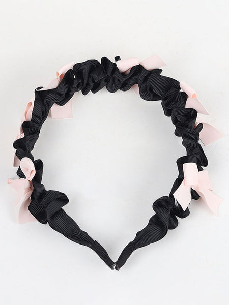 Sweet Lolita Accessories Black Bows Polyester Headwear Miscellaneous