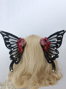 Sweet Lolita Accessories Black Rose Headwear Polyester Fiber Miscellaneous