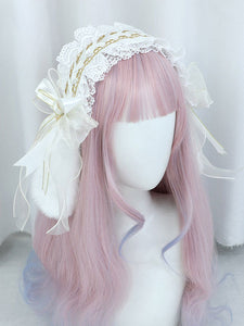 Sweet Lolita Accessories Ecru White Lace Bows Headwear Polyester Fiber Miscellaneous