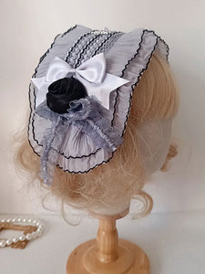 Sweet Lolita Accessories Gray Ruffles Bows Flowers Polyester Headwear Miscellaneous