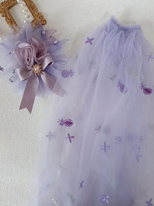 Sweet Lolita Accessories Purple Bows Ruffles Flowers Polyester Headwear Miscellaneous