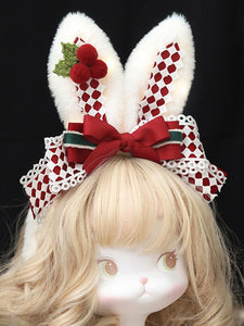 Sweet Lolita Accessories Red Bows Polyester Fiber Accessory Plaid Miscellaneous
