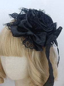 Sweet Lolita Accessories White Flowers Lace Ruffles Headwear Miscellaneous