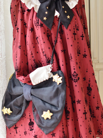 Sweet Lolita Bag White Polyester Stars Print Polyester Cross-body Bag Lolita Accessories