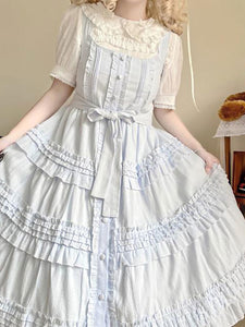 Sweet Lolita Blouses Lolita Top White Short Sleeves Ruffles Lolita Shirt