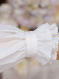 Sweet Lolita Blouses White Long Sleeves Lace Ruffles Lolita Top Lolita Shirt