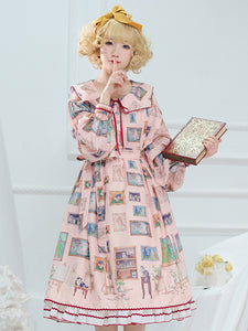 Sweet Lolita Dress Chiffon Long Sleeves Sweet Dress Lolita Dress