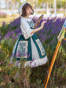 Sweet Lolita Dress Cotton Sleeveless Embroidered Dress