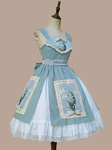 Sweet Lolita Dress Cotton Sleeveless Embroidered Dress