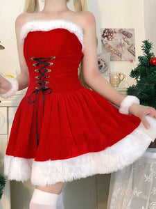 Sweet Lolita Dress Cotton Sleeveless Sweet Christmas Lolita Dress