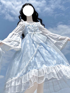 Sweet Lolita Dress Lace Ruffle Hemline JSK