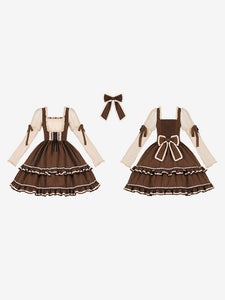 Sweet Lolita Dress Polyester Long Sleeves Dress