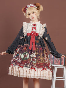 Sweet Lolita Dress Polyester Long Sleeves Dress Lolita Dress