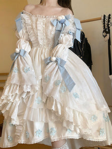 Sweet Lolita Dress Polyester Long Sleeves Sweet Dress Lolita Dress
