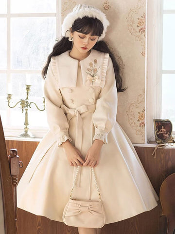 Sweet Lolita Dress Polyester Long Sleeves Sweet Lolita Dress