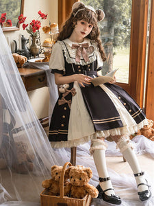 Sweet Lolita Dress Polyester Short Sleeves Dress Lolita Dress