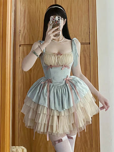 Sweet Lolita Dress Polyester Short Sleeves Jumper Sweet Lolita Dress