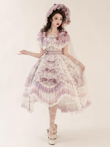 Sweet Lolita Dress Polyester Short Sleeves Lolita Wedding Dress Bride Lolita Dress